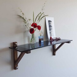 Divar Rəfi Füme Temperli Cam R108 - Neostill