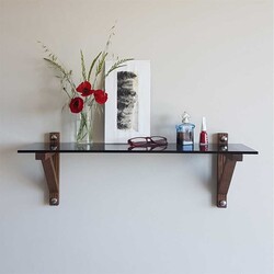 Divar Rəfi Füme Temperli Cam R108 - Neostill (1)