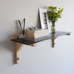 Divar Rəfi Füme Temperli Cam R110 - Neostill