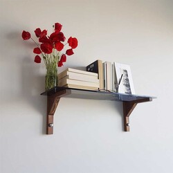 Divar Rəfi Füme Temperli Cam R112 - 9