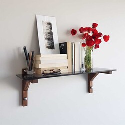 Divar Rəfi Füme Temperli Cam R112 - Neostill (1)