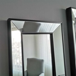 Üçlü Dekorativ Divar SALON OFİS ÇERÇEVELİ Güzgü 3A403 - Thumbnail
