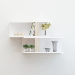 Nərgiz 2 Divar Rəfi - Ağ/Meşə - Decoroom Collection (1)