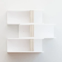 Nərgiz 3 Divar Rəfi - Ağ/Meşə - Decoroom Collection (1)