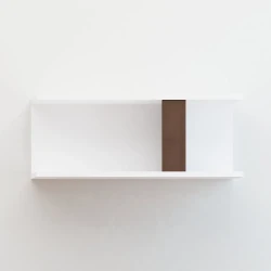 Nərgiz Divar Rəfi - Ağ/Cəviz - Decoroom Collection (1)