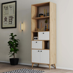 Ninova Kitab Rəfi - Meşə/Ağ - Modev