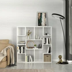 Optimist Kitab Rəfi - Ağ - Decoroom Collection (1)
