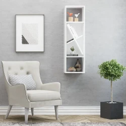 Orkide Divar Rəfi - Ağ 