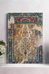Otantik Yıpranmış Halı Desenli Kanvas Tablo - 2