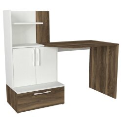 Padora Çalışma Masası - Ağ/Cəviz - 5
