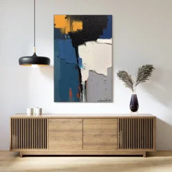 Painting Blue White Kətan Tablo TB2048 - 1