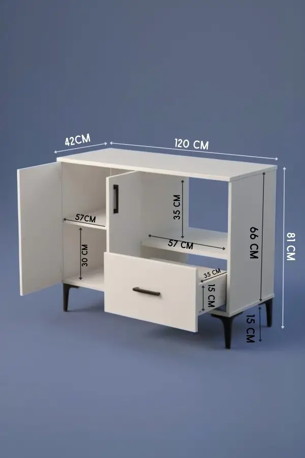 Palvin Çox Məqsədli Dolab - Ağ - 6