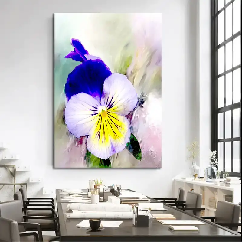 Panasy Flower Kətan Tablo TB1337 - 2