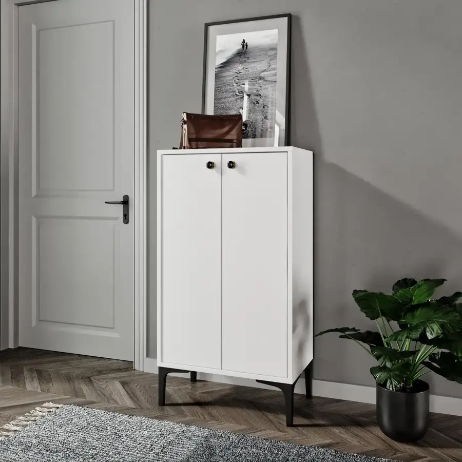Paris Ayyaqabı Dolabı - Ağ - 2