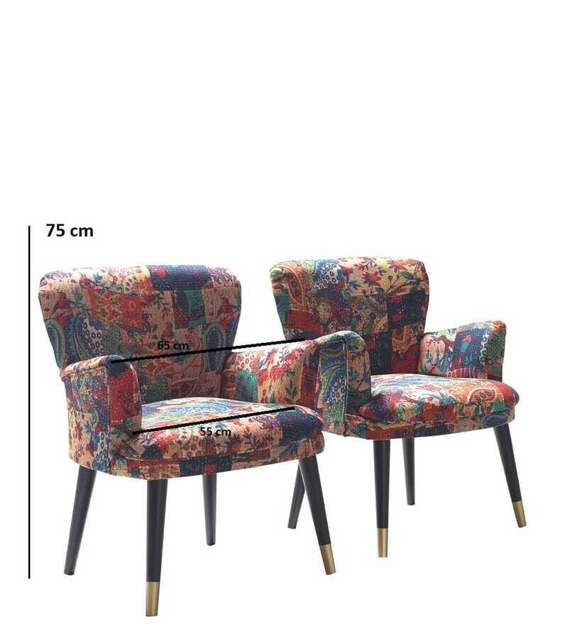 Patchwork 3lü Çay Seti Divan Kreslo Dəsti Çox Rəngli - 4