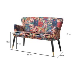 Patchwork İki Yerli Divan Çok Renkli - Vistaso Concept (1)