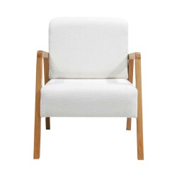 Pavia Berjer Kreslo - Ağ - Zemhome (1)