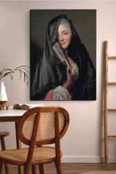 Peçeli Kadın Kanvas Tablo - Markaev