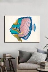 Pembe Kelebek Balığı Kətan Tablo - Markaev