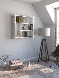 Pəncərə Divar Rəfi - Ağ - Decoroom Collection