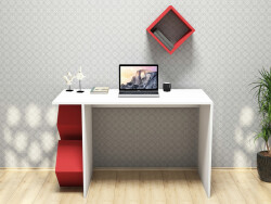 Perdue Çalışma Masası - Ağ/Qırmızı - Modev (1)