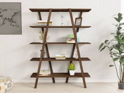 Perla Kitab Rəfi - Cəviz - Decoroom Collection