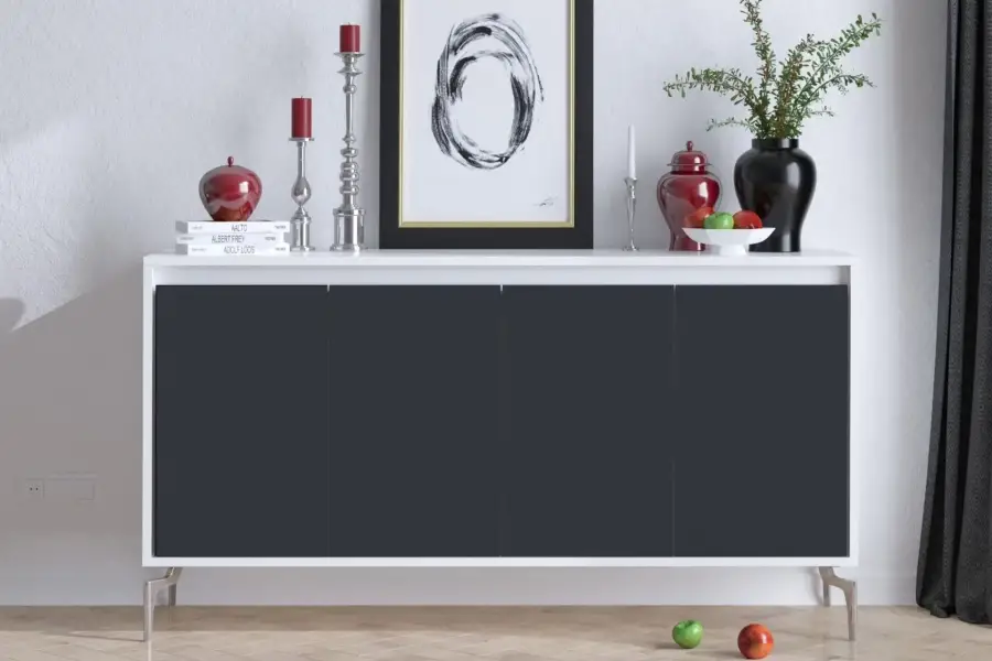 Peta Konsol, 4 Qapılı - Antrasit/Ağ - 1