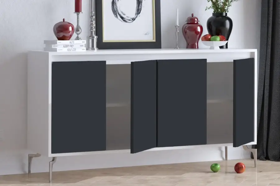 Peta Konsol, 4 Qapılı - Antrasit/Ağ - 2