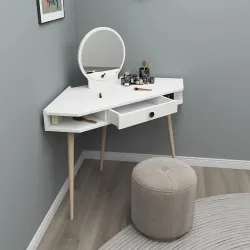 Phoenix Makiyaj Masası - Ağ - Decoroom Collection (1)