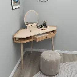 Phoenix Makiyaj Masası - Meşə/Krem - Decoroom Collection (1)