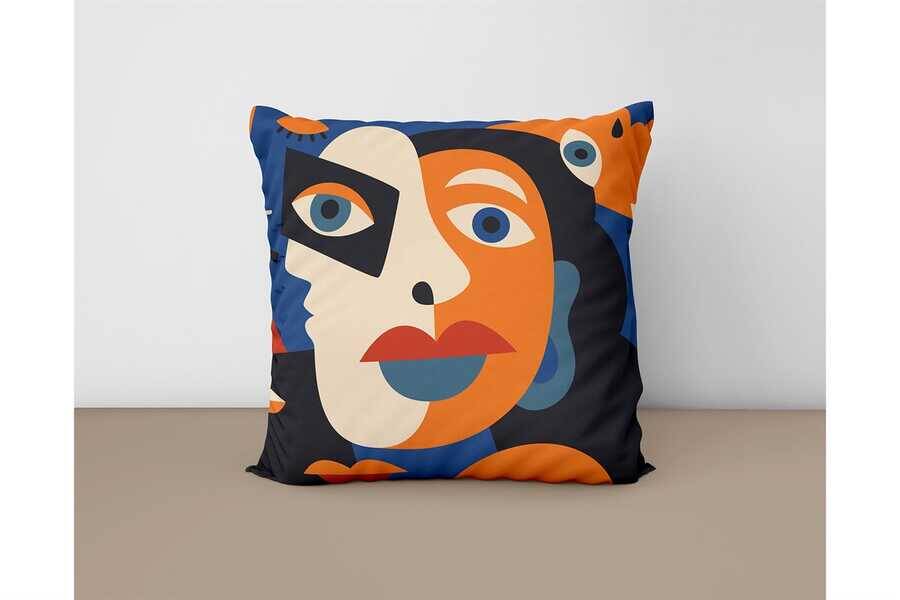 Picasso Style 4'lü Yastıq Üzü933 - 4