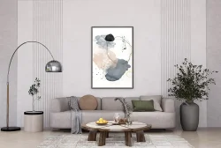 Pink Abstract Minimalist Art Kətan Tablo TB2072 - 3
