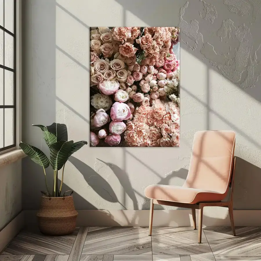 Pink Rose Kətan Tablo TB1284 - 2