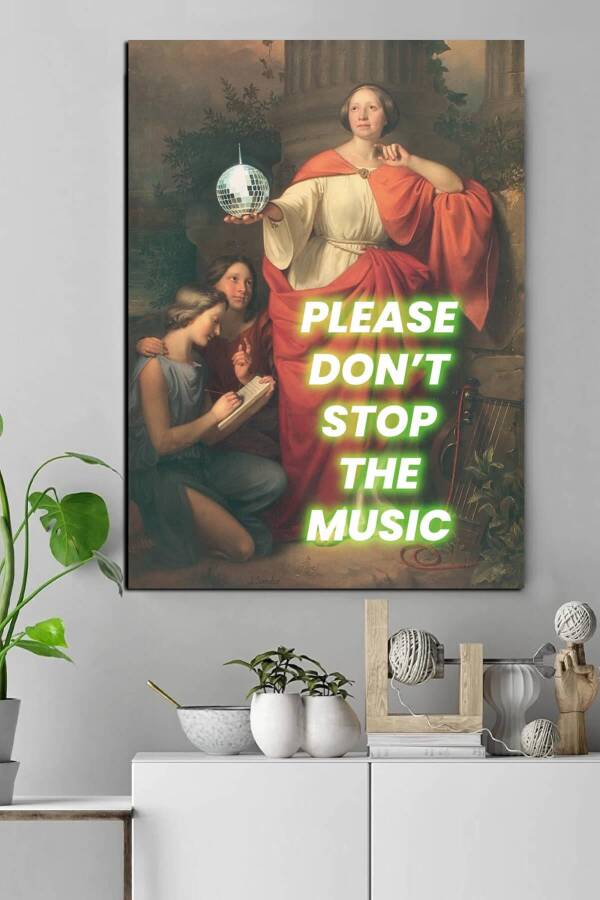PLASE DON'T STOP THE MUSIC Kətan Tablo - 1