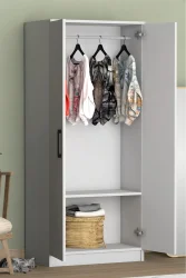 Point 2 Qapılı Geyim Dolabı - Ağ - 3