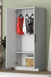 Point 2 Qapılı Geyim Dolabı - Ağ - 4