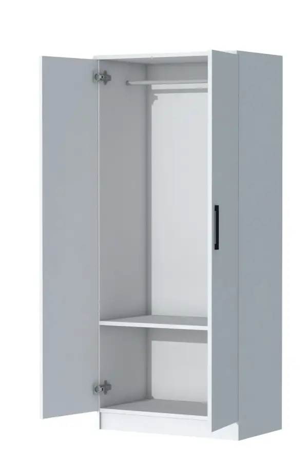 Point 2 Qapılı Geyim Dolabı - Ağ - 6