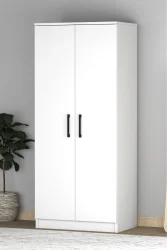 Point 2 Qapılı Geyim Dolabı - Ağ - Decoroom Collection (1)