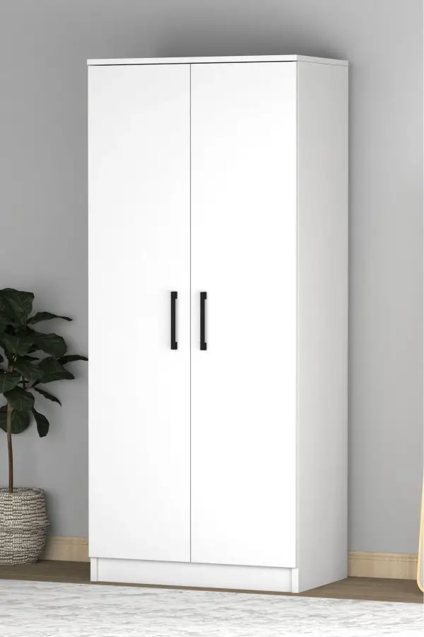 Point 2 Qapılı Geyim Dolabı - Ağ - 2