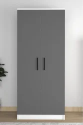 Point 2 Qapılı Geyim Dolabı - Antrasit/Ağ - 1