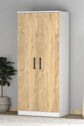 Point 2 Qapılı Geyim Dolabı - Meşə/Ağ - Decoroom Collection (1)
