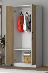Point 2 Qapılı Geyim Dolabı - Meşə/Ağ - 3