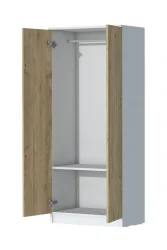 Point 2 Qapılı Geyim Dolabı - Meşə/Ağ - 6