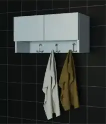 Pool Divar Rəfi - Ağ - Arneto (1)