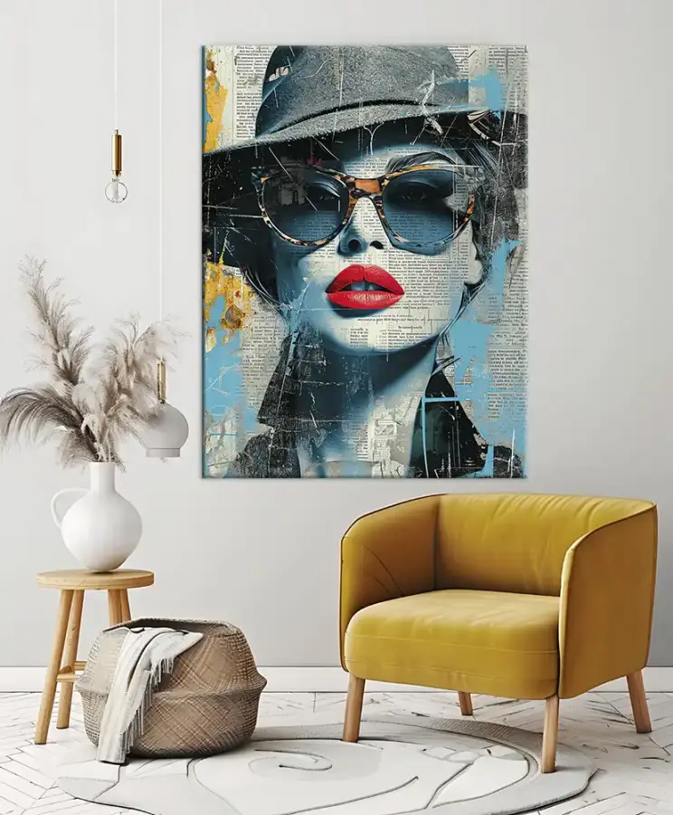 Portrait Painting Woman Kətan Tablo TB2051 - 1
