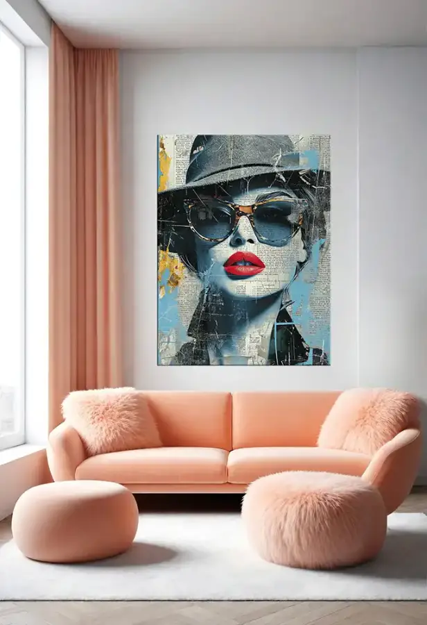 Portrait Painting Woman Kətan Tablo TB2051 - 2