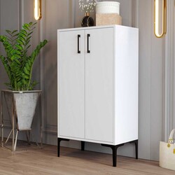 Prag Ayaqqabı Dolabı - Ağ / Ağ - Modev