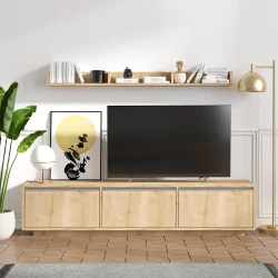 Prag Divar Rəfli Tv Stend - Meşə - 1