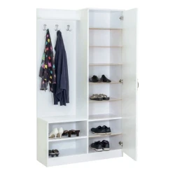 Puma Güzgülü Dəhliz Dolabı - Ağ - Decoroom Collection (1)