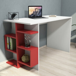 Purtel Çalışma Masası - Ağ/Qırmızı - Modev